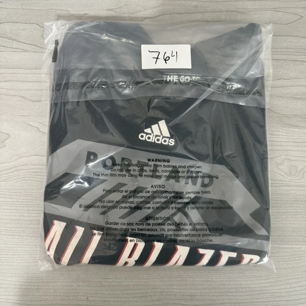 Adidas Portland Trail‎ Blazers Rose City T-Shirt Men's Size Large Black NBA